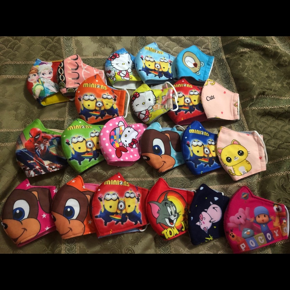 Handmade masks 6p toddlers boys girls